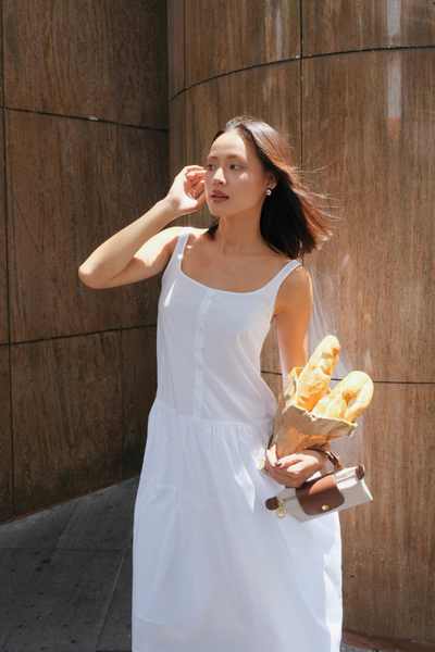 Đầm Sunday Market Poplin Dress - White