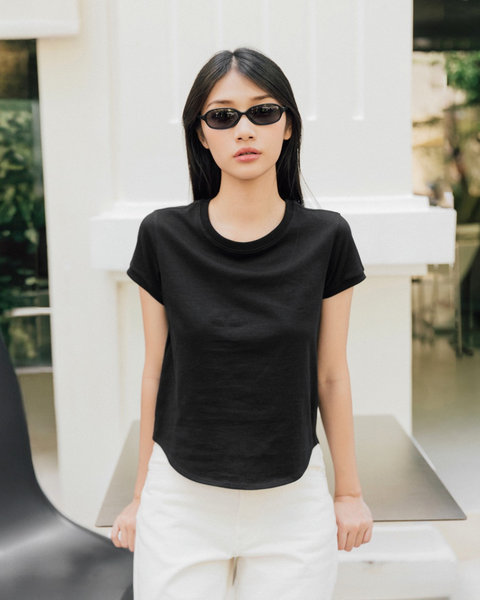 Áo Thun Đen Black 90s Slim Tee - 100% Natural Cotton