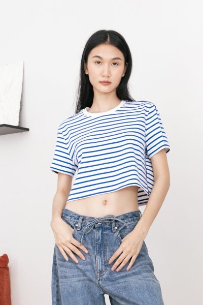 Áo thun sọc Sunday T - Signature Blue Stripe