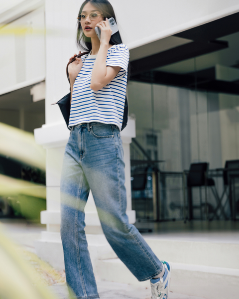 Áo thun sọc Everyday Tee - Signature Blue Stripe