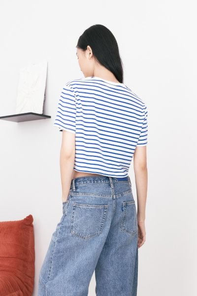 Áo thun sọc Sunday T - Signature Blue Stripe