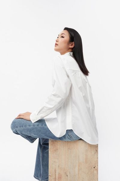 Áo The New Pocket Oversize Shirt - White