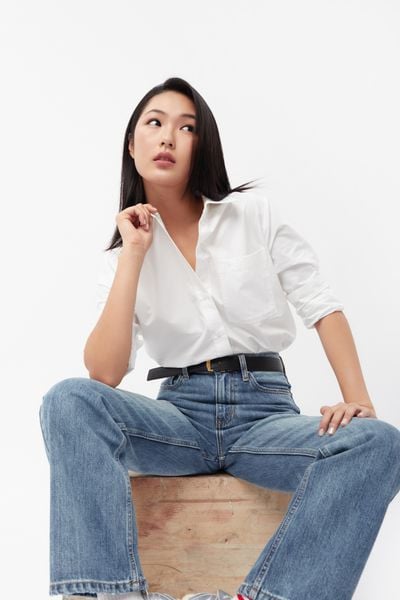 Áo The New Pocket Oversize Shirt - White