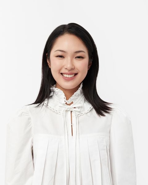 Áo sơ mi trắng Victorian Pleated Blouse - White Cotton