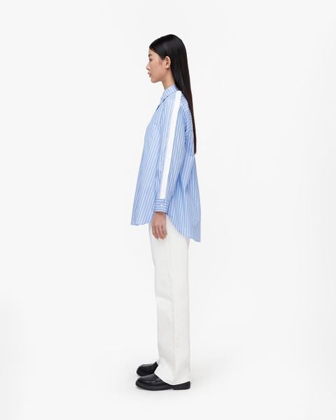 Oversized Button Shirt - CCR Blue Stripe