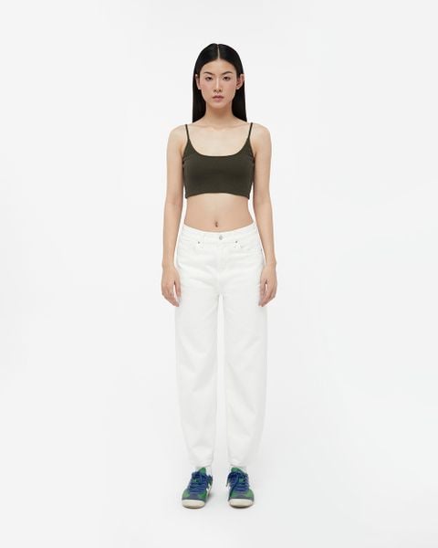 Quần Balloon Jeans - White Vintage