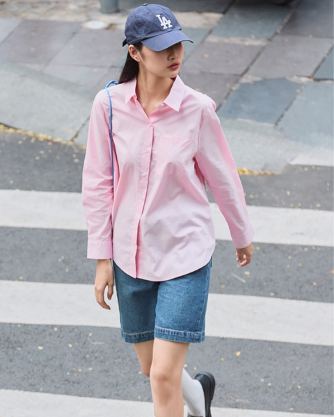 Áo The New Pocket Oversize Shirt - Pink