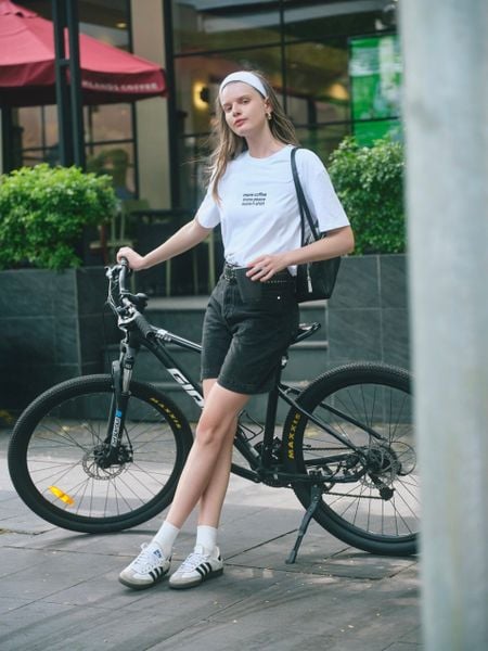 Quần Dad Shorts - Black Vintage