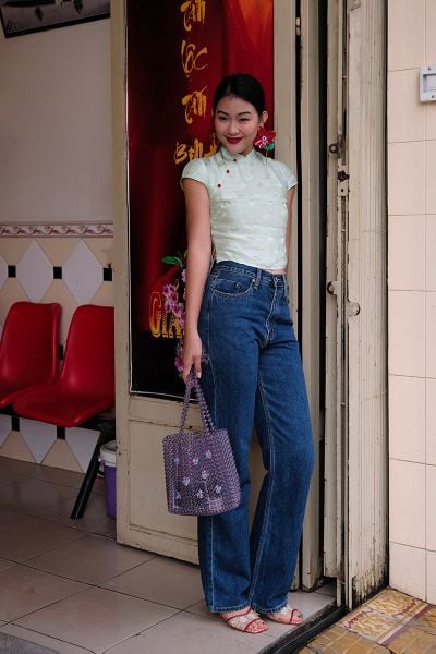 Áo Cánh Lụa Tơ Tằm - Xanh Cốm