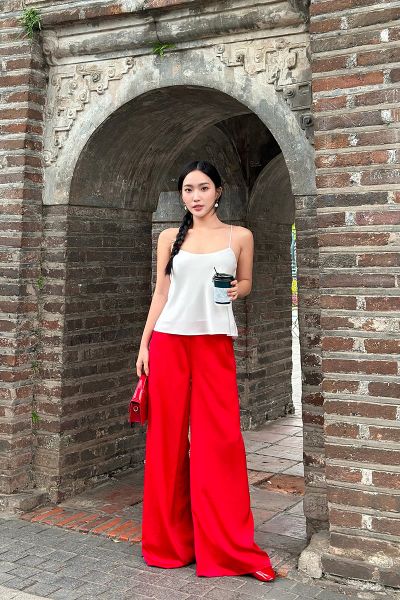 Áo Daily Cami Top - Lụa Tổng Hợp Trắng