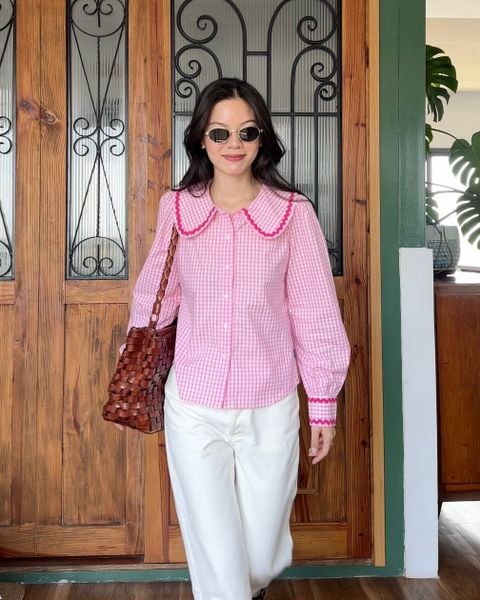 Áo Jessie Shirt - Pink Gingham