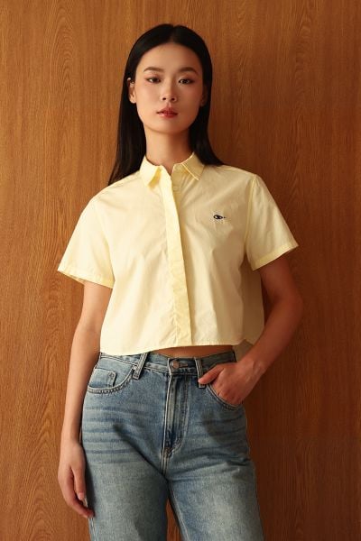 Áo Poplin Boxy Shirt - Yellow Cotton 110