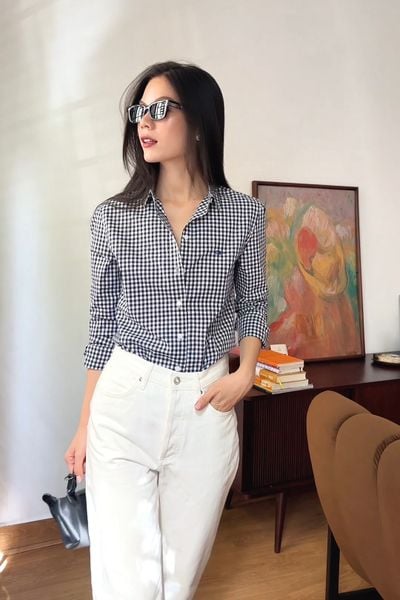 Áo The A Classic Shirt - Navy Gingham