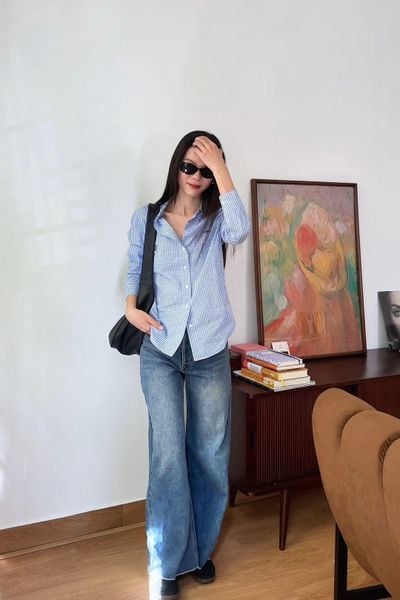 Áo The A Classic Shirt - WaterBlue Gingham