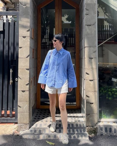 Áo sơ mi Sydney Oversize Shirt - Carbon Blue Stripe