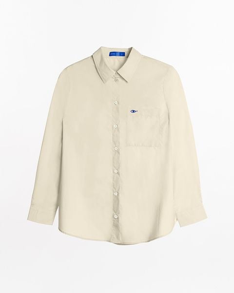 Áo New Pocket Oversize Shirt - Beige Poplin 110
