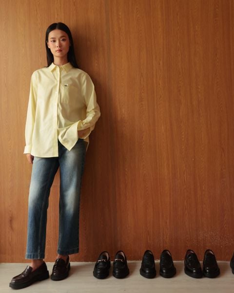Áo New Pocket Oversize Shirt - Yellow Poplin 110