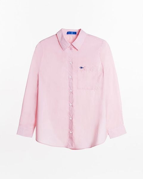 Áo New Pocket Oversize Shirt - Pink Poplin 110