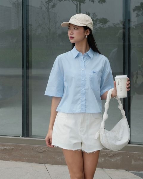 Áo Small Shirt - Sky Cotton Poplin
