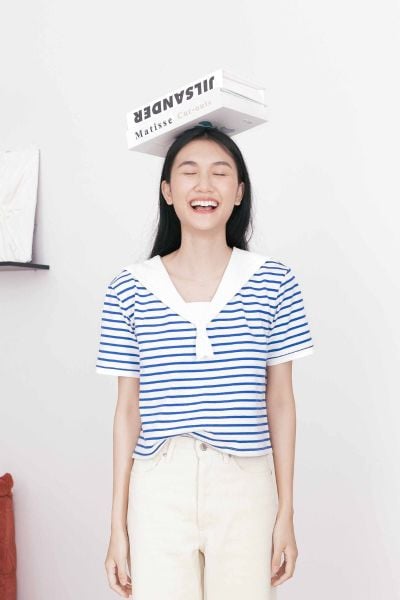 Áo Sailor T - Signature White Blue Stripe