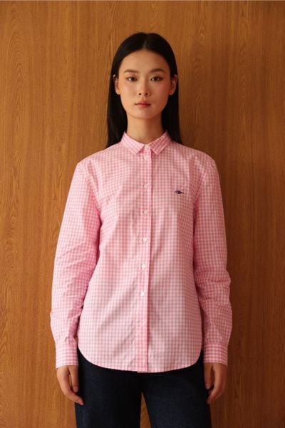 Áo The A Classic Shirt - Pink Gingham