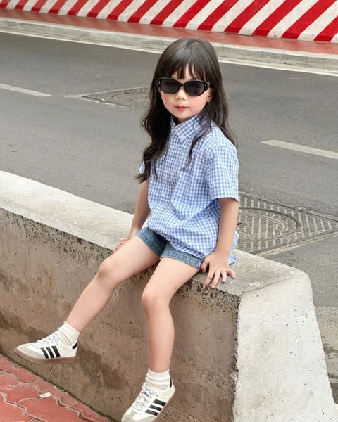 Áo BlueKid Short Sleeve Shirt - AquaBlue Gingham