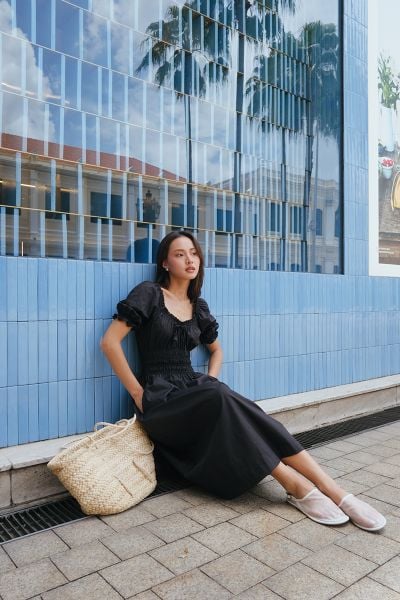 Đầm Country Dress - Black Poplin