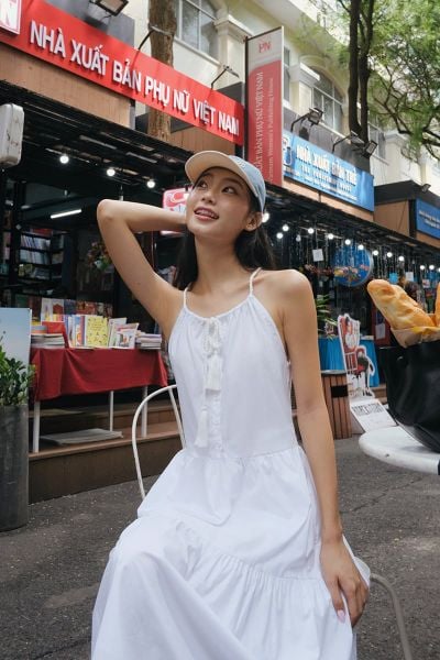Đầm Harper Dress - White Poplin