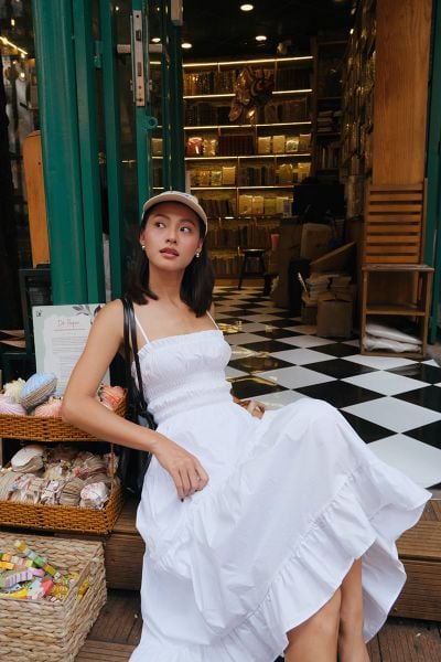 Đầm Weekend Dress - White Poplin