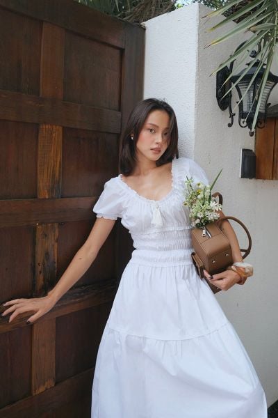 Đầm The Muse Dress - White Poplin