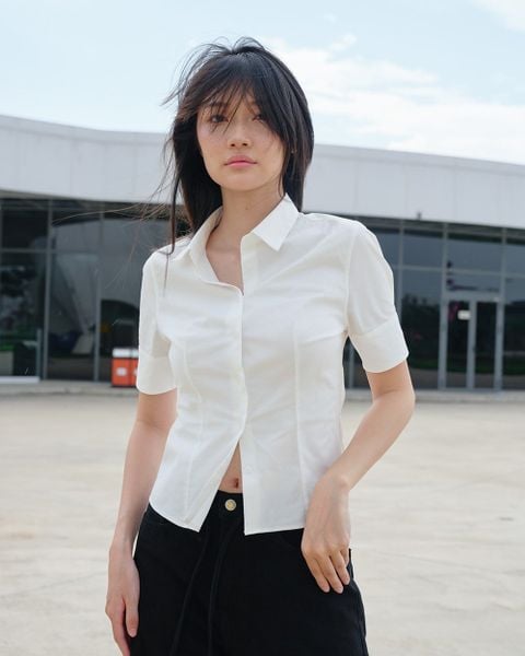 Áo Upper Side Shirt - Ivory White