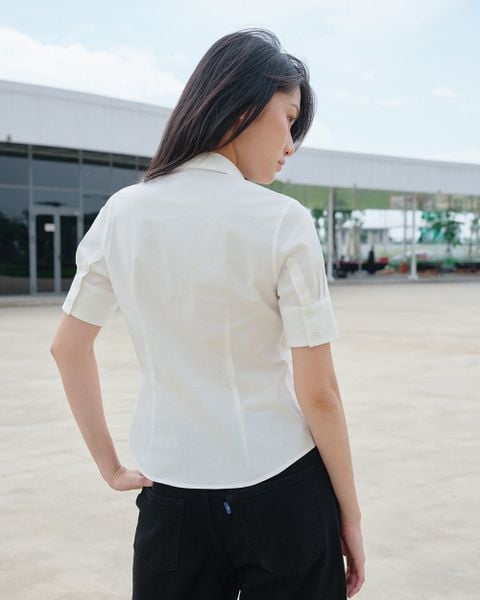 Áo Upper Side Shirt - Ivory White