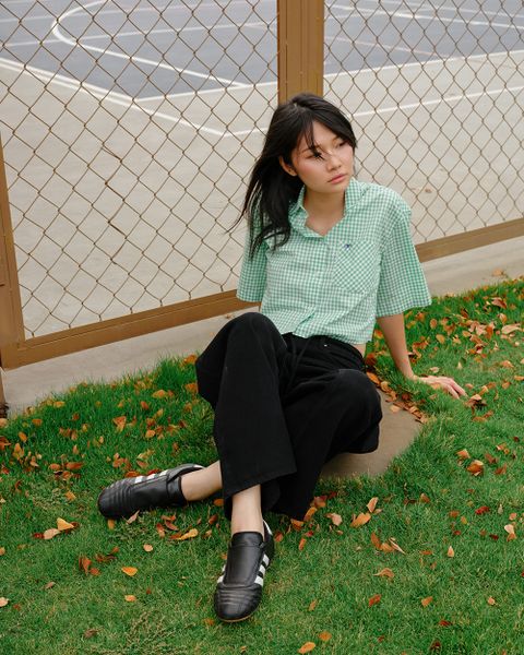 Áo NewYork Shirt - Pearl Green Gingham