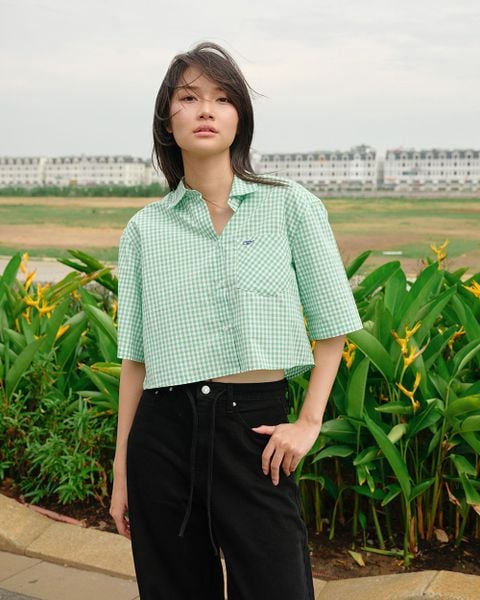 Áo NewYork Shirt - Pearl Green Gingham