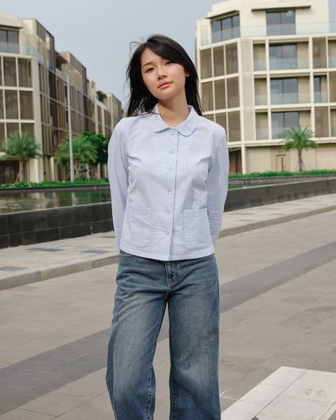 Áo Jacket Shirt - Seersucker SkyBlue