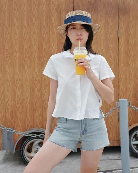 Áo Ruby Jane Shirt - Lace White