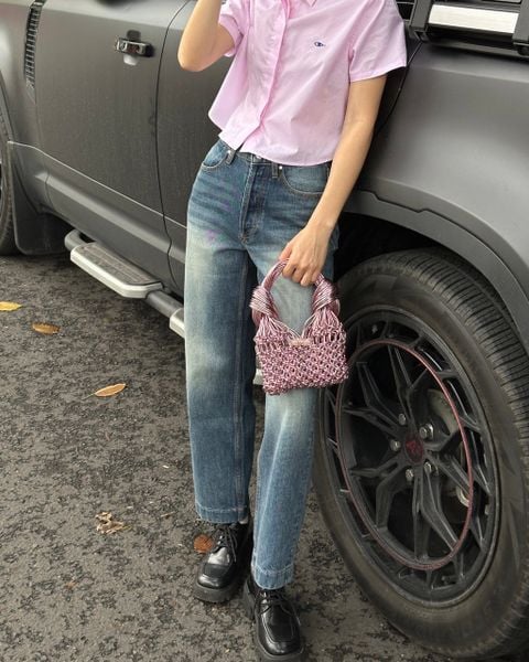 Quần Dad Jeans - Indigo Wash