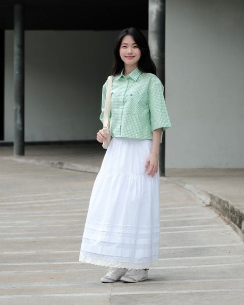 Chân Váy White Boho Maxi Skirt - Eco Cotton
