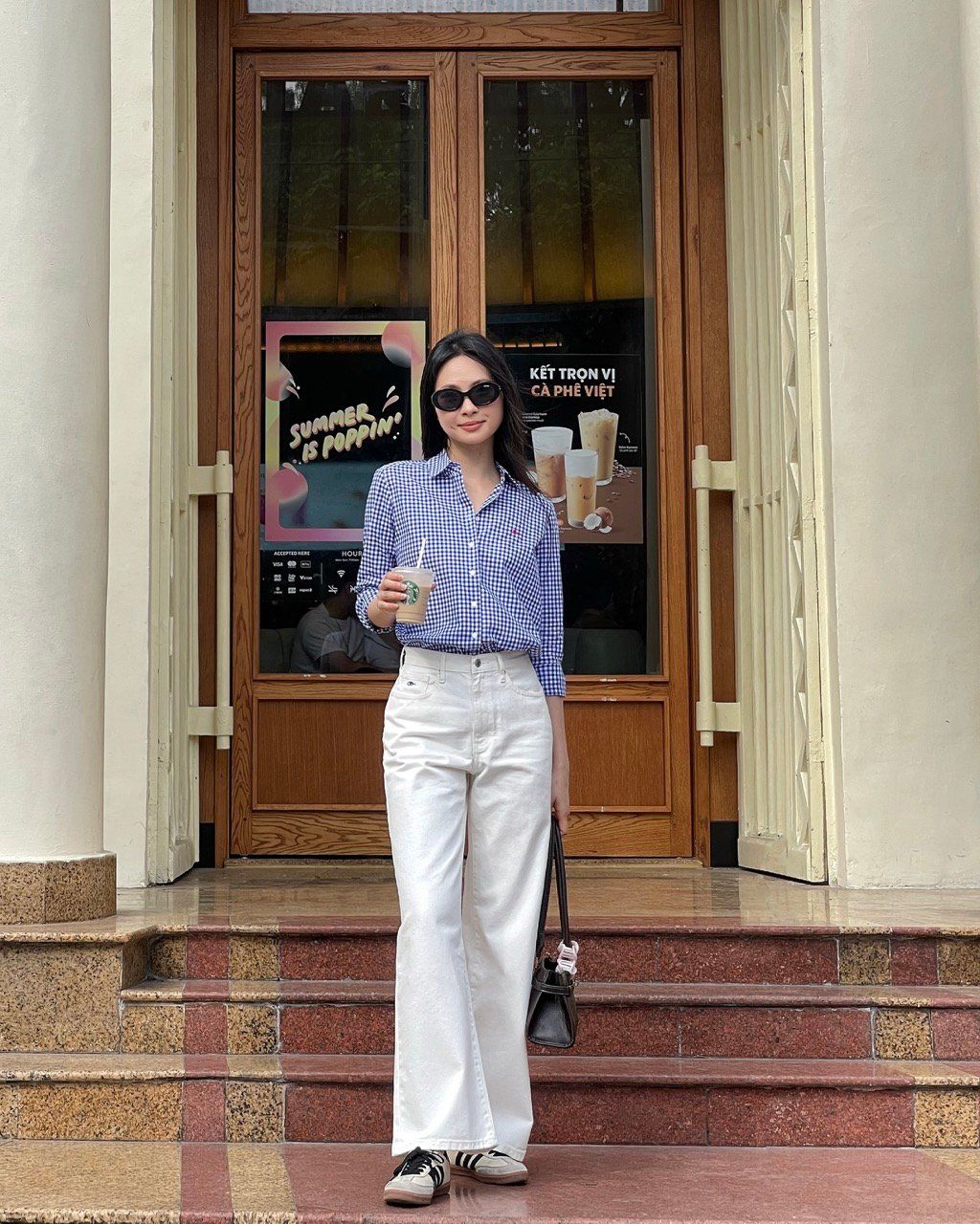 Áo Miss Oversize Shirt - Royal Blue Gingham