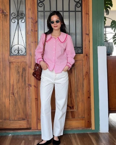 Quần The Original Dad Jeans - White Vintage