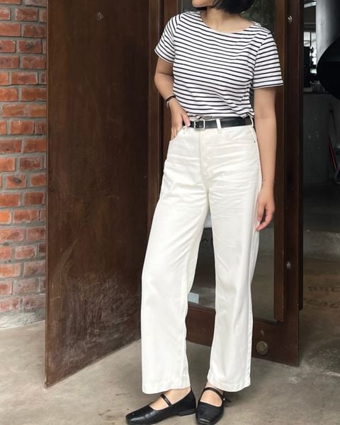 Quần The Original Dad Jeans - White Vintage