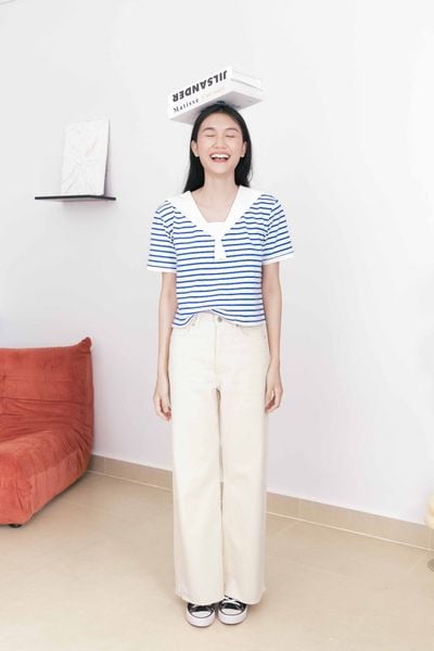 Quần City Wide Leg Jeans - The Cream