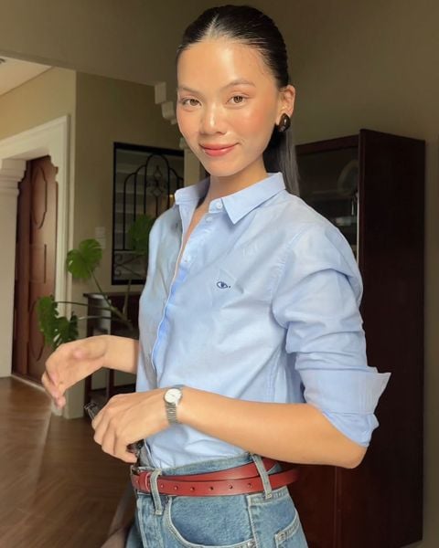 Áo The A Classic Shirt - Blue Oxford