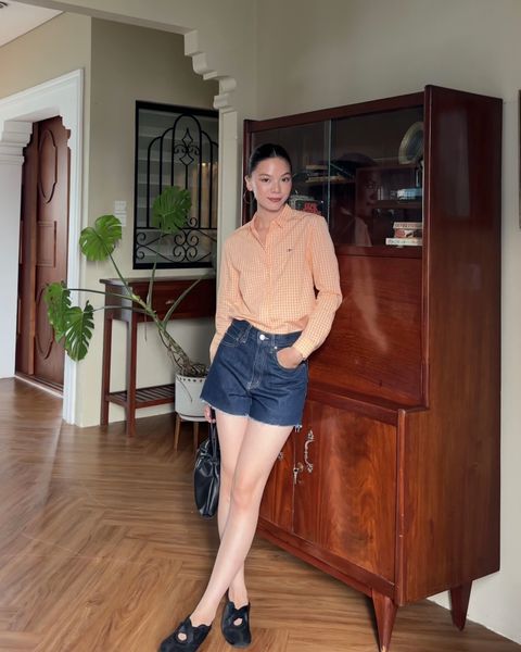Áo Ultimate Classic Shirt - Orange Gingham