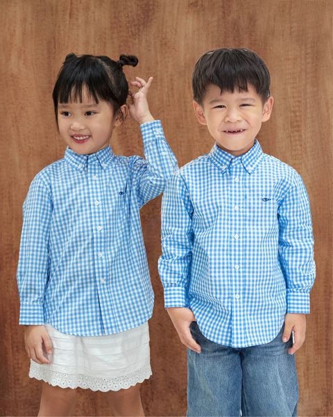 Áo BlueKid Classic Shirt - AquaBlue Gingham