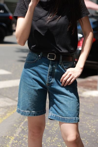 Quần Dad Shorts - Worker Blue