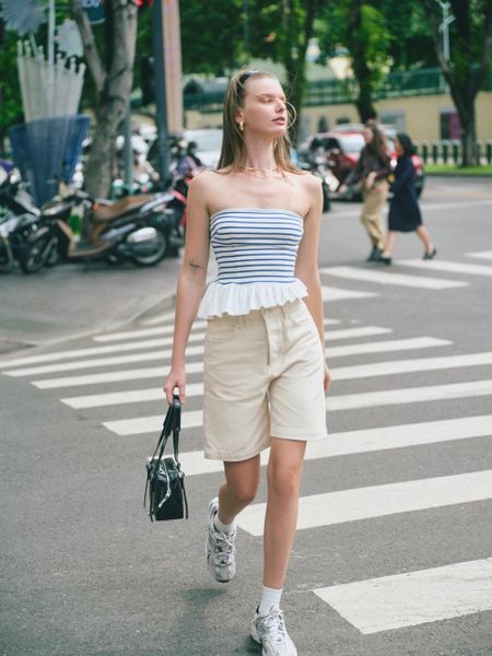 Quần Dad Shorts - Off White