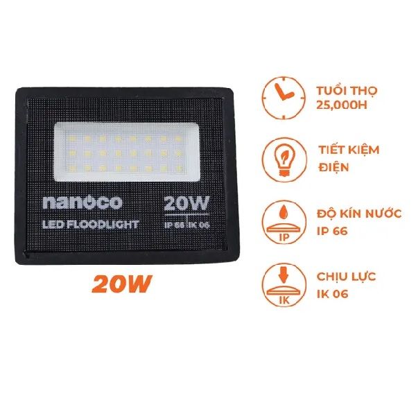 Đèn pha Led Nanoco NLFM0206 20W
