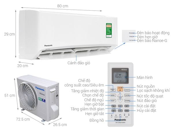 Máy lạnh Panasonic Inverter CU/CS-PU9VKH-8