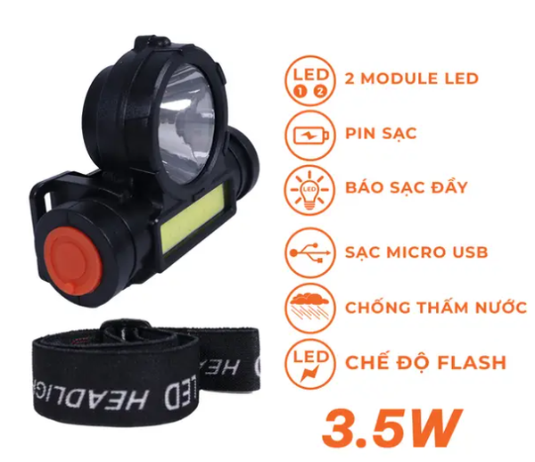Đèn LED đội đầu Nanoco NHL0361B